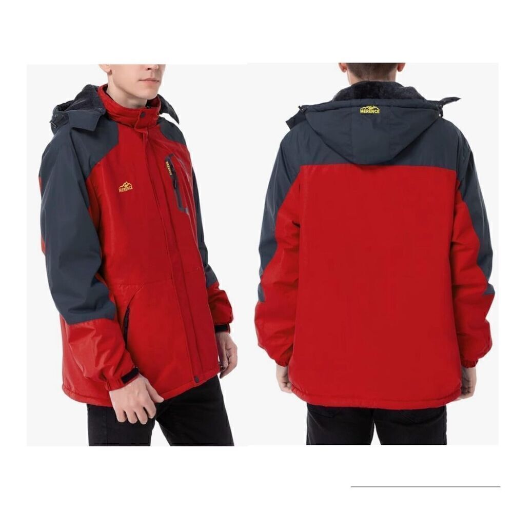 Merence Men's Mountain Waterproof Ski Jacket Fleece